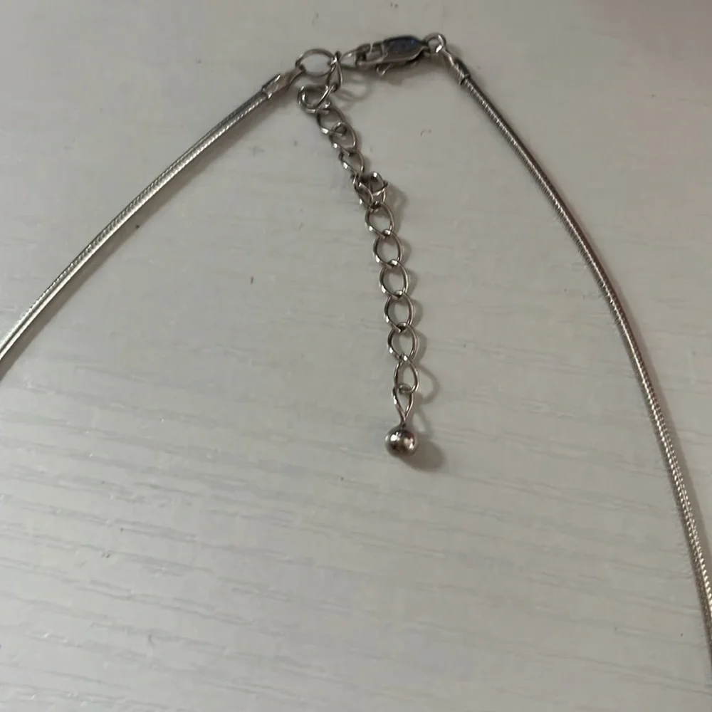 Avon Sterling Silver CZ Cord 925 6.5” Choker Necklace